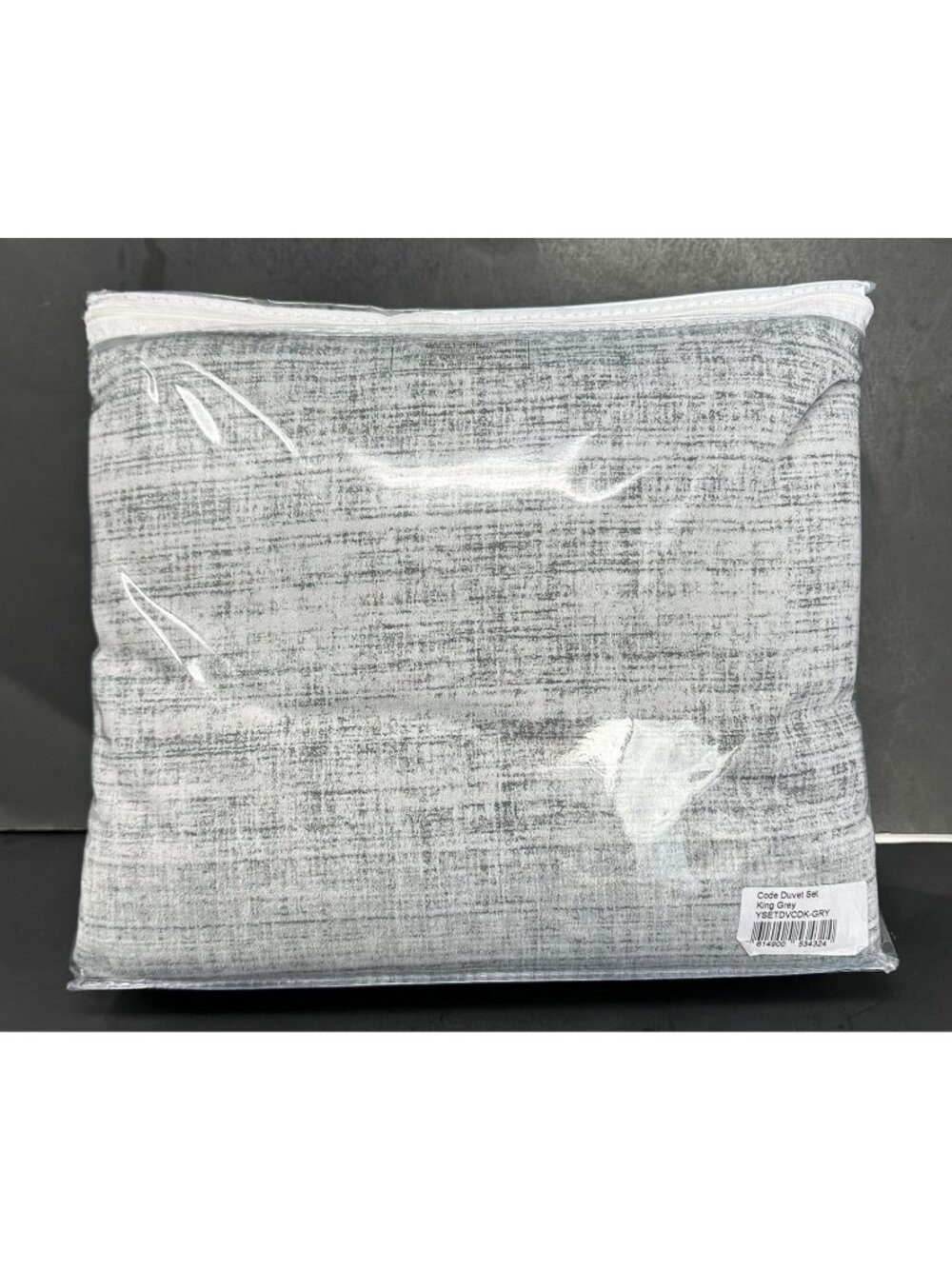 ANN GISH THE ART OF HOME CODE GREY King Duvet Set w/2 King Shams NEW $525 - Picture 2 of 9
